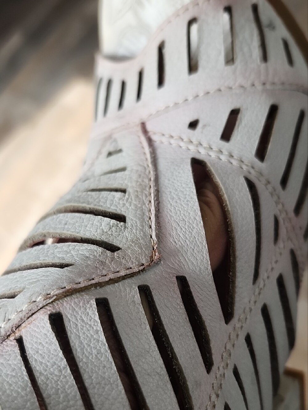 Blush Cutout Peep-Toe Ankle Heels - Picture 12 of 16